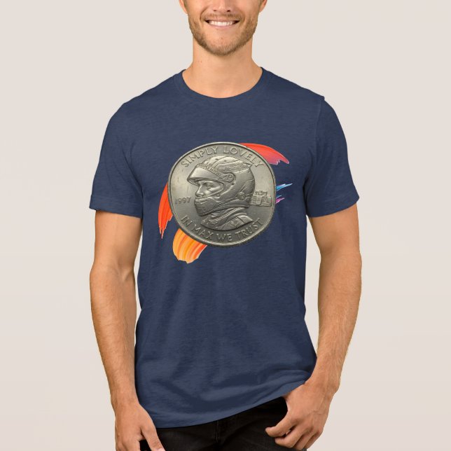 In Max We Trust Tri-Blend T-Shirt Marinblå (Framsida)