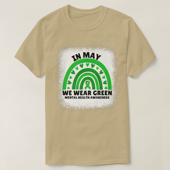 In May We Wear Green Cute Mental Health Awareness  T Shirt (Design framsida)