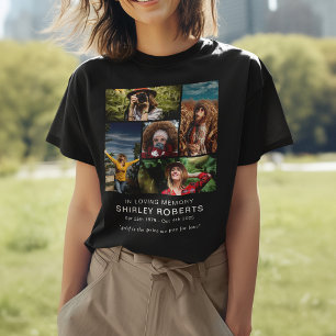 In Memoriam 5 x Foto Collage Minnesmärke T Shirt