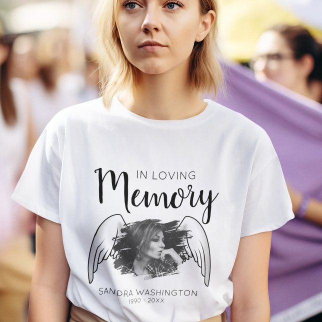 In Memoriam | Ängelvinge | Fotominne T Shirt (Skapare uppladdad)