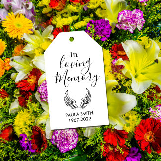 In Memoriam. Begravningsgåva Till minne av. Presentetikett