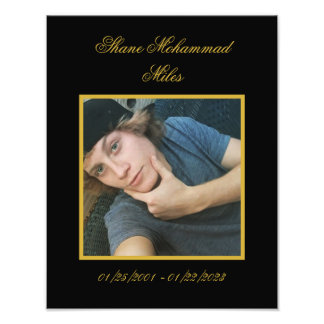 In Memoriam Sörj Anpassad Fototryck