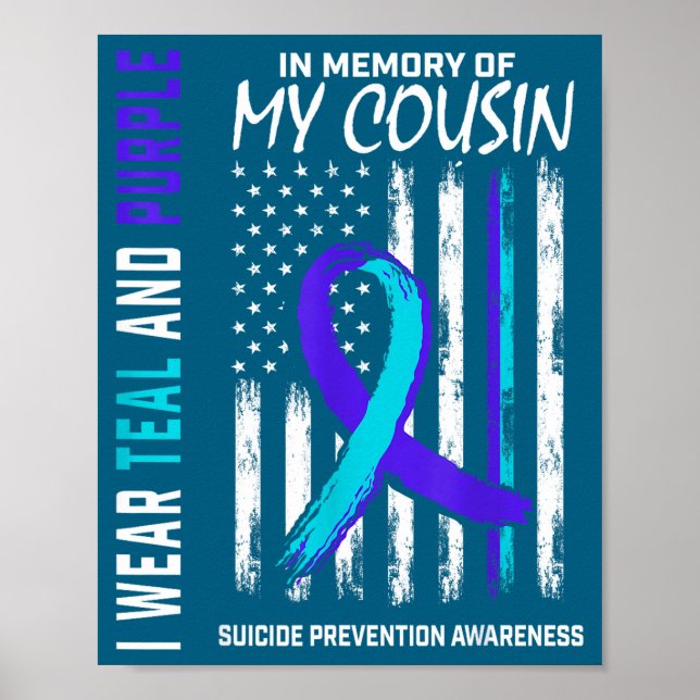 In Memory Cousin Suicide Awareness Prevention Amer Poster (Framsidan)