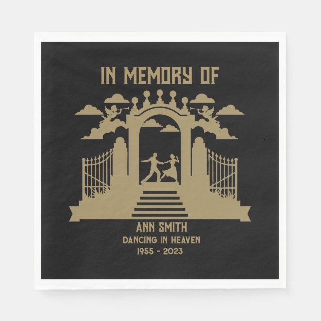 In Memory Dancers Funeral Pappersservett (Framsidan)