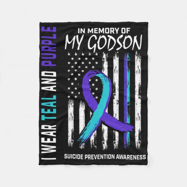 In Memory Godson Suicide Awareness Prevention Amer Fleecefilt (Framsidan)