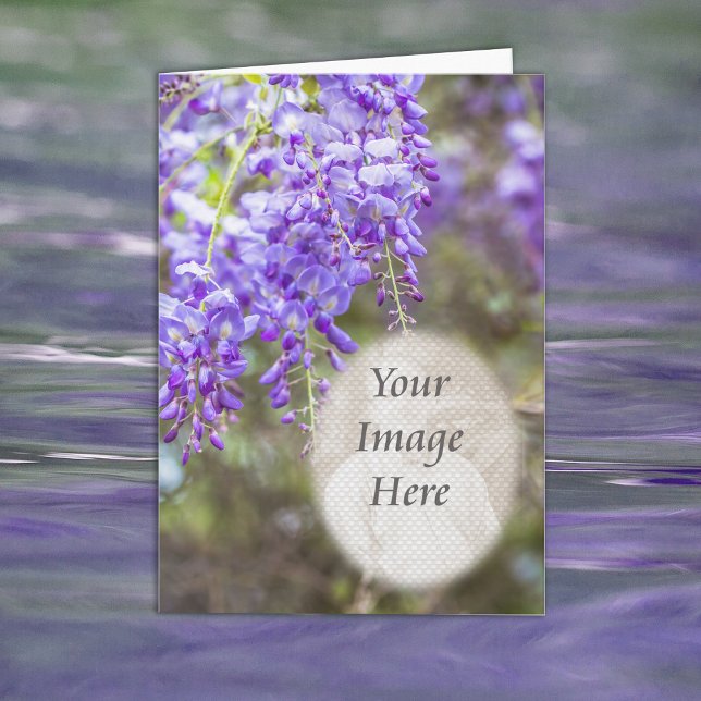 "In Memory of" med Wisteria och fotoplacering Meddelande (Skapare uppladdad)