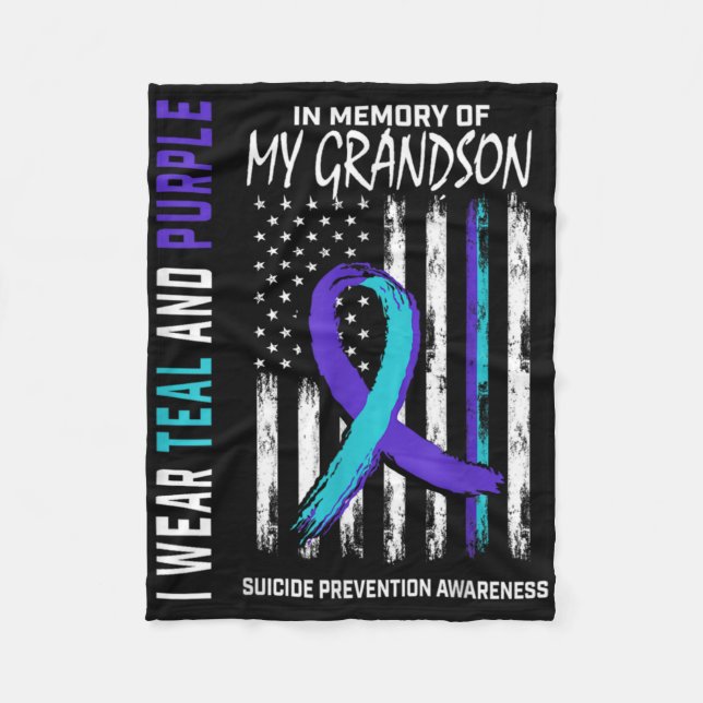 In Memory Of My Grandson Suicide Awareness Prevent Fleecefilt (Framsidan)