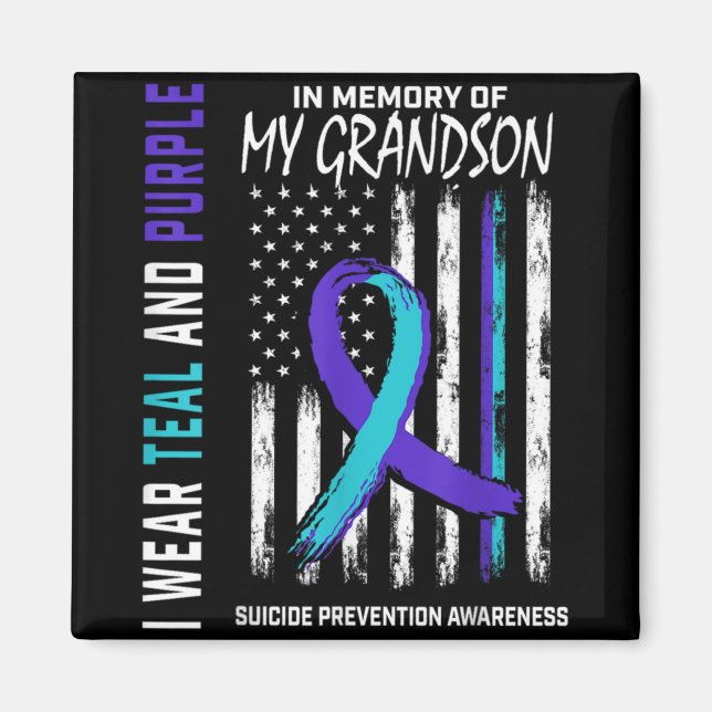 In Memory Of My Grandson Suicide Awareness Prevent Magnet (Framsidan)