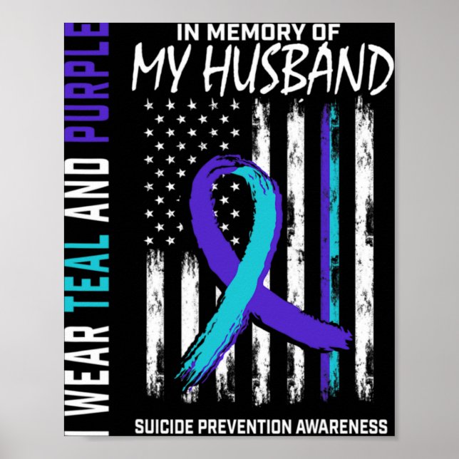 In Memory Of My Husband Suicide Awareness Preventi Poster (Framsidan)