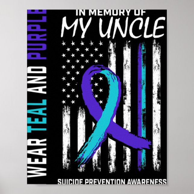 In Memory Of My Uncle Suicide Awareness Prevention Poster (Framsidan)