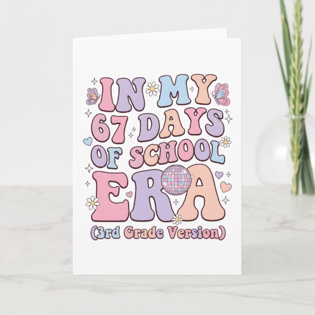 In My 67 Days of School Era 3rd Grade groovy Kort (Framsida)