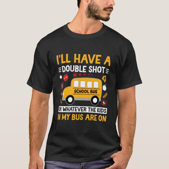 In My Bus Monitor School Bus Monitor T Shirt (Framsida)