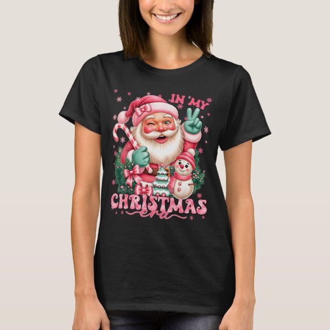 In My Christmas Era Nk Santa Snowman Christmas Xma T Shirt (Framsida)