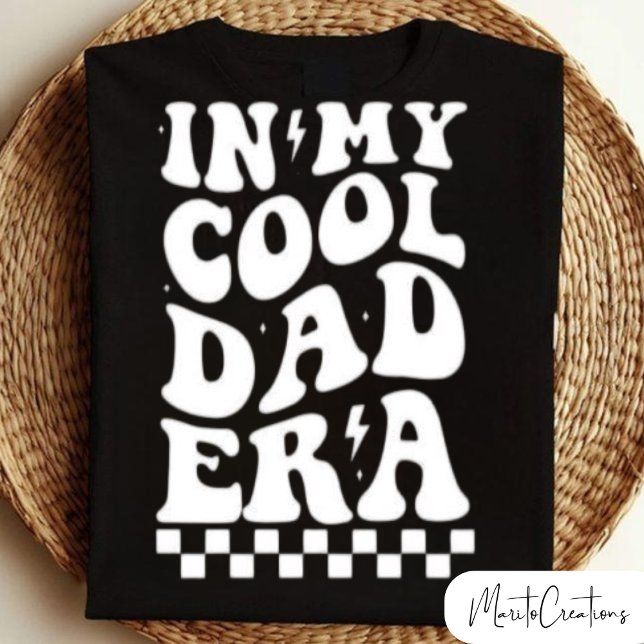 In My Dad Era, Father's Day, Groovy Retro Wavy  T Shirt (Skapare uppladdad)