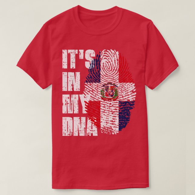 IN MY DNA Dominican Republic Flagga Boy Gif T Shirt (Design framsida)