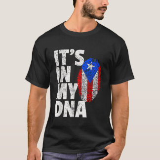 IN MY DNA Puerto Rico Rican Flagga T Shirt Manar W