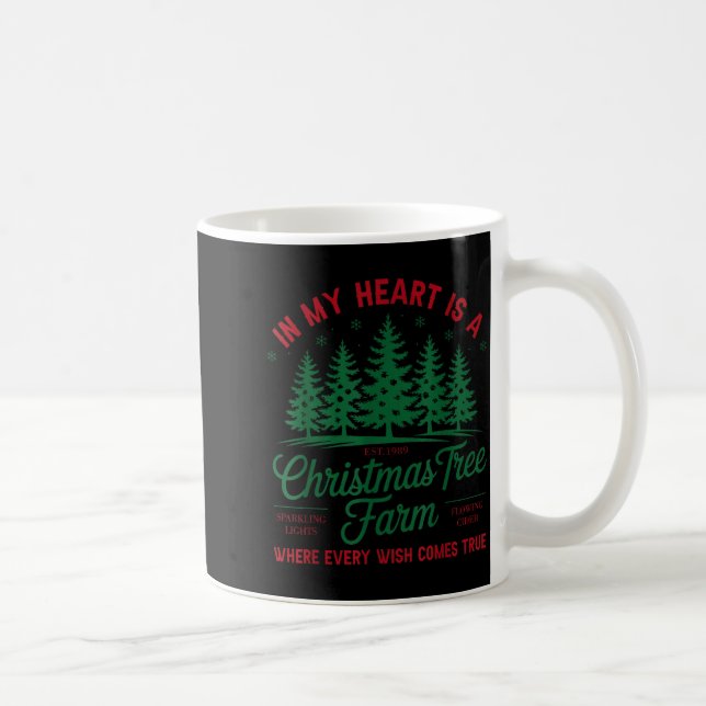 In My Heart Is A Christmas Tree Farm Fresh Christm Kaffemugg (Höger)