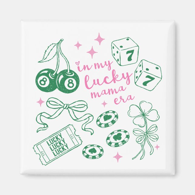 In My Lucky Mama Era Cute St Patricks Day Magnet (Framsidan)
