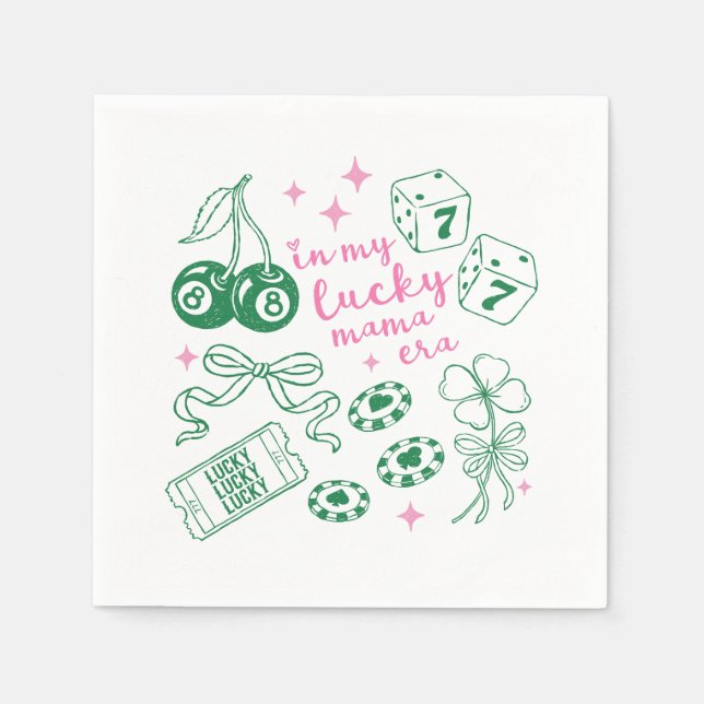 In My Lucky Mama Era St Patricks Day Pappersservett (Framsidan)