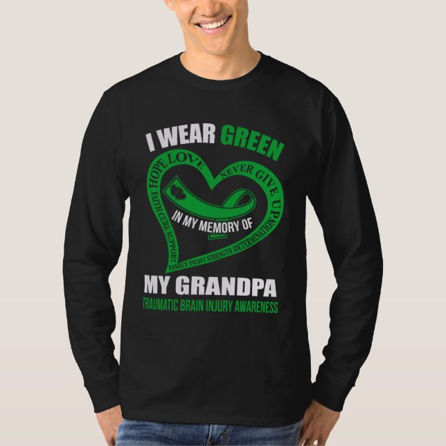 In my memory of my grandpa TBI AWARENESS T Shirt (Framsida)