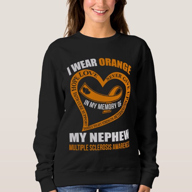 In my memory of my nephew MULTIPLE SCLEROSIS AWARE T Shirt (Framsida)