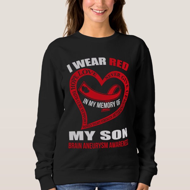 In my memory of my son BRAIN ANEURYSM AWARENESS T Shirt (Framsida)