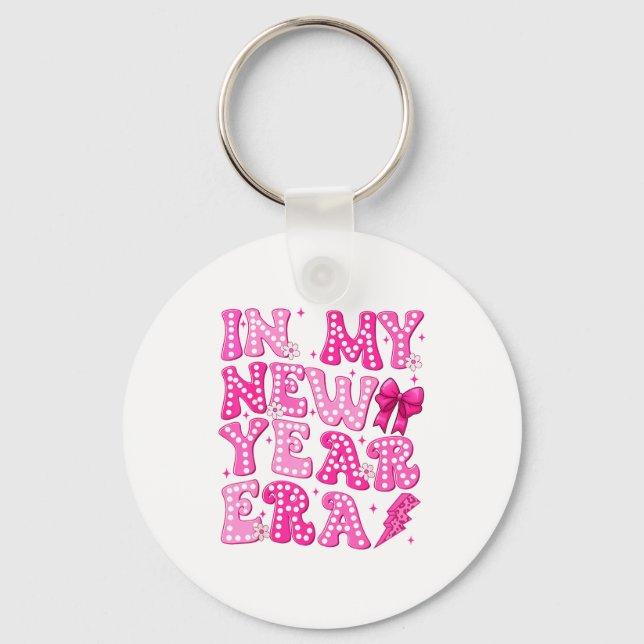 In My New Year Era Nk Leopard Coquette New Year Wo Nyckelring (Framsida)