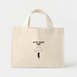 In My Quiet Era – Editable Quote Cat Tote Bag Mini Tygkasse