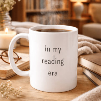 In My Reading Era Minimalist Book Lover Kaffemugg