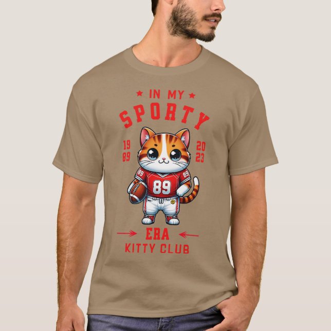 In my sporty era Cute cat design T Shirt (Framsida)