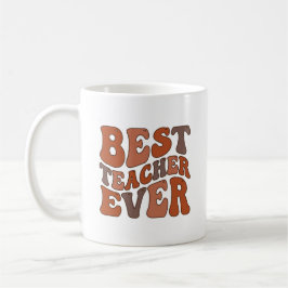 In My Teacher Era – Retro Wavy Personalized Kaffemugg