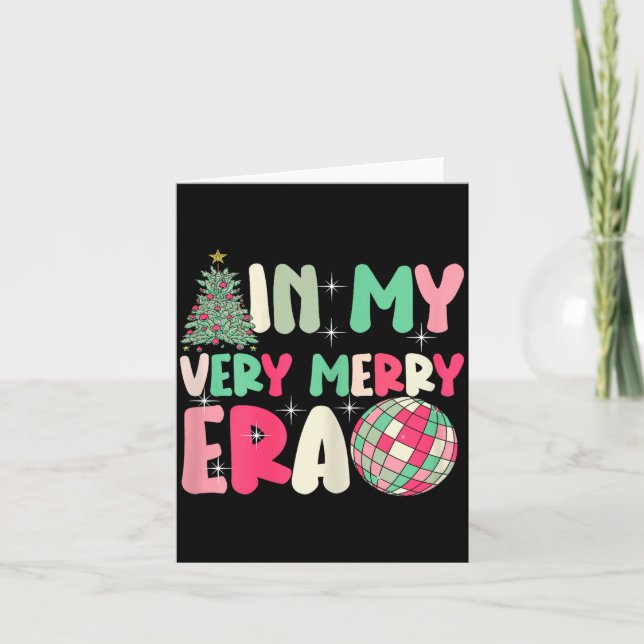 In My Very Merry Era - Cute Groovy Xmas  Kort (Framsida)