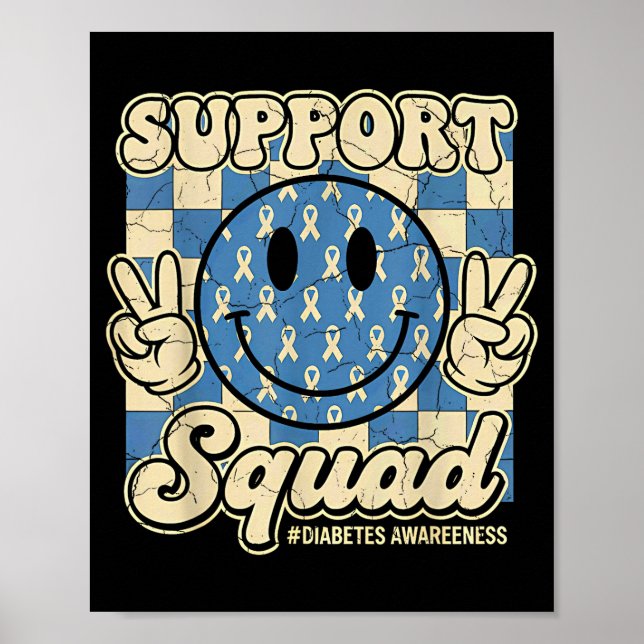 In November We Wear Blue Diabetes Awareness Suprt  Poster (Framsidan)