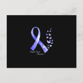In November We Wear Periwinkle Ribbon Stomach Canc Vykort