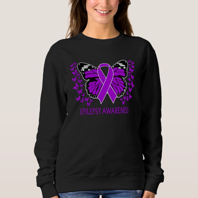 In November We Wear Purple For Epilepsy Awareness  T Shirt (Framsida)
