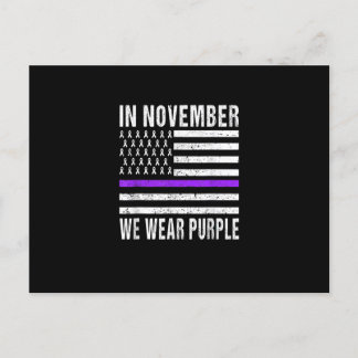 In November We Wear Purple Pancreatic Cancer Aware Vykort