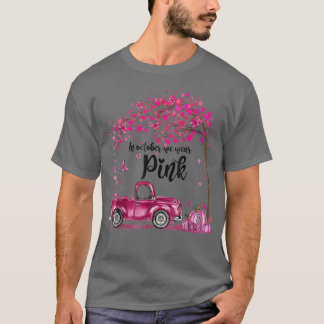 In Oct We Wear Pink Breast Cancer Awareness Pumpki T Shirt