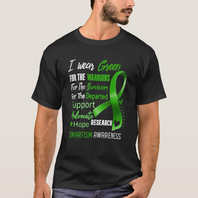 In October I Wear Green For Dwarfism Awareness Gre T Shirt (Framsida)