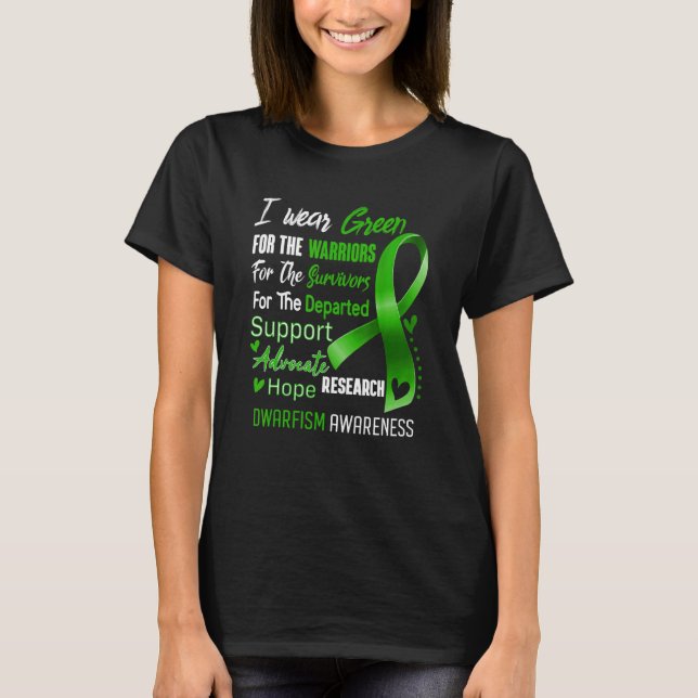 In October I Wear Green For Dwarfism Awareness Gre T Shirt (Framsida)