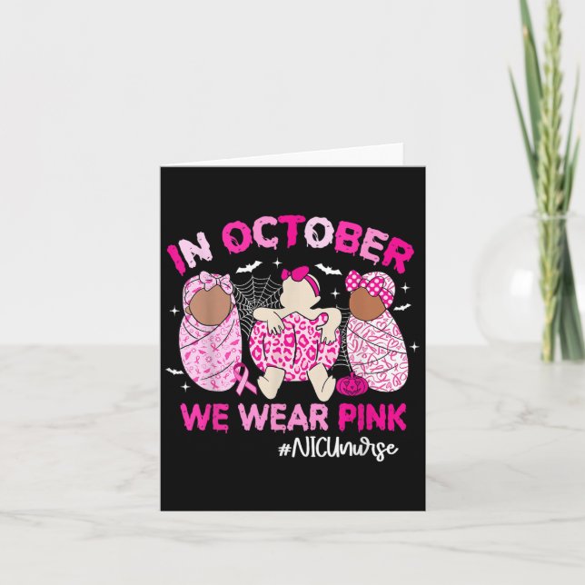 In October We Wear Nk Breast Cancer Awareness Nicu Kort (Framsida)