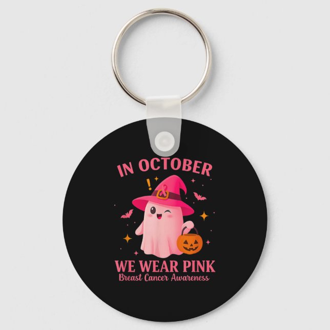 In October We Wear Nk – Breast Cancer Awareness  Nyckelring (Framsida)