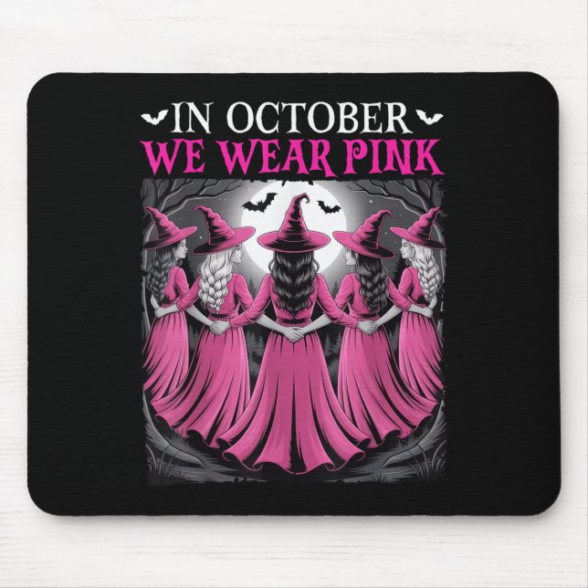 In October We Wear Nk Witch Halloween Breast Cance Musmatta (Framsidan)