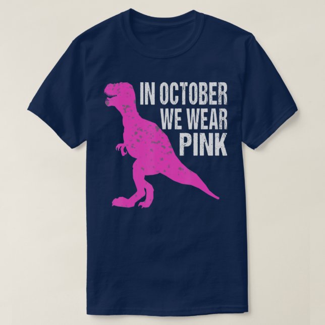 In October We Wear Pink Breast Cancer Awareness Ki T Shirt (Design framsida)