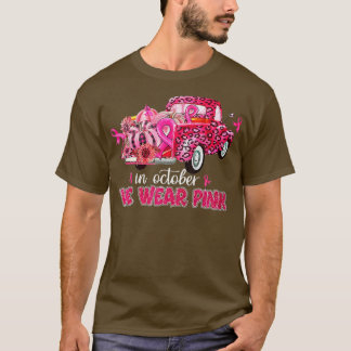 In October We Wear Pink Gnome Breast Cancer Awaren T Shirt