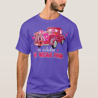 In October We Wear Pink Gnome Breast Cancer Awaren T Shirt