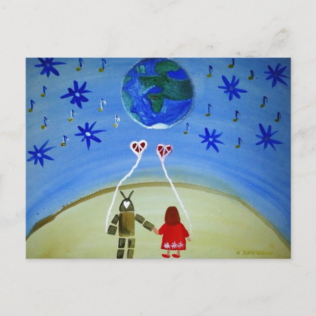 ...In Other Words...art by Jutta Gabriel... Vykort (Framsida)