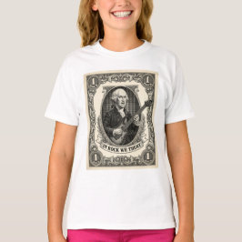 In Rock We Trust 1 Rock Washington Gitarr Vintage  T Shirt