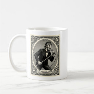 In Rock We Trust 5 Rocks Lincoln Sångare Kaffemugg