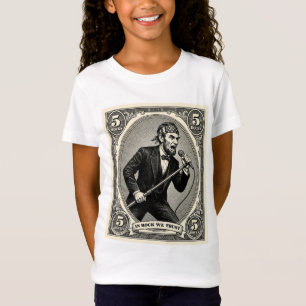 In Rock We Trust 5 Rocks Lincoln Sångare T Shirt