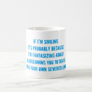 (in) sanity, om I-förmiddagen som ler den, är Kaffemugg